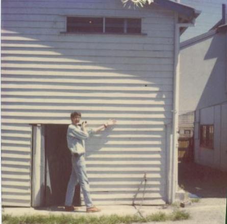 Scott James working out the location of the Dish