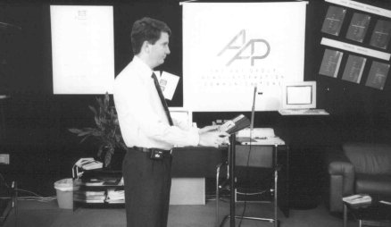 John Campbel testing the Video Conference system