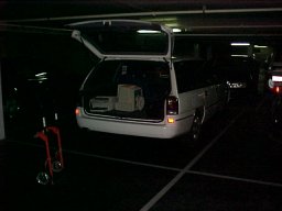 Technician vehicle located on the lower carpark 'Riverside Centre'