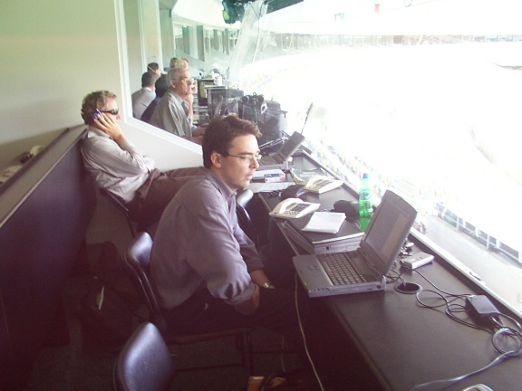 Michael at the Gabba with new Cyber Remote