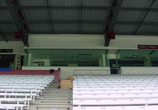 Looking up towards the the media centre