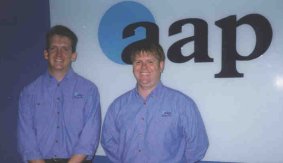 Darryn and Robert with the new AAPCS shirt line