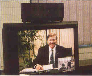 Mark with his video conference demo