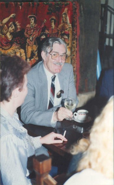 Eddie Cllas at his retirement party in Sydney