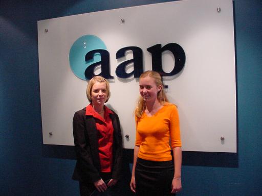 Bianca and Vera visiting Alison on the 27th floor Riverside