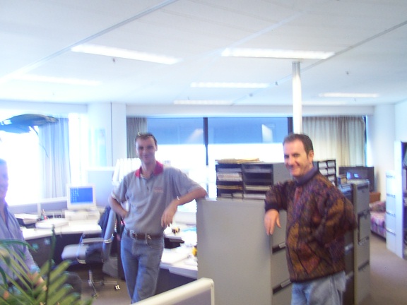 Mark and Frank in the office