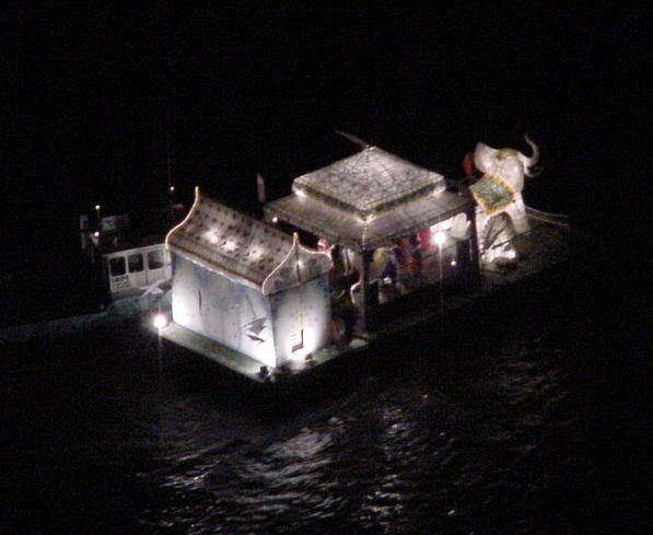 Elaphants on Barge