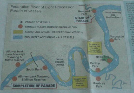 Map of parade