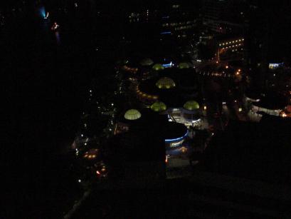 Looking down on Waterfront as the parade moved up the river