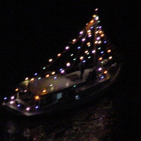 Decorated yatch